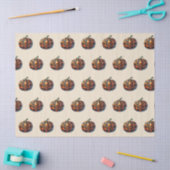 Plaid Pumpkin Halloween Tissue Paper Tissuepapier (Craft)