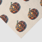 Plaid Pumpkin Halloween Tissue Paper Tissuepapier (Detail)