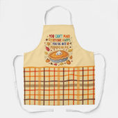 Plaid Pumpkin Pie Baking Funny Herfst Schort (Voorkant)