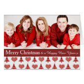 Plaid Red Christmas Trees Pattern Custom Photo (Voorkant Horizontaal)