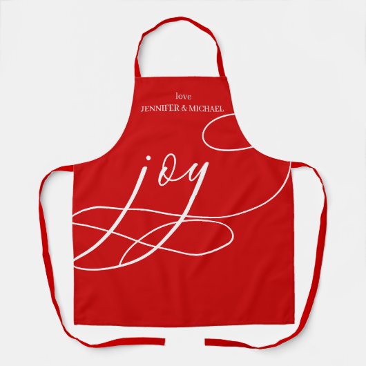 Plaid Red Joy Christmas Schort (Voorkant)