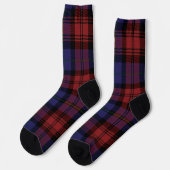 Plaid Red Purple Checkered Rustic Tartan Sokken (Links)