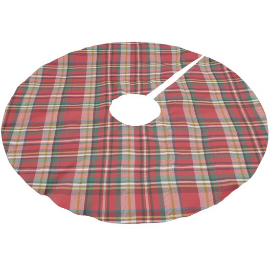 Plaid Red Rustic Christmas Kerstboom Rok (Gekanteld)
