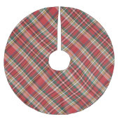 Plaid Red Rustic Christmas Kerstboom Rok (Voorkant)