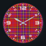 Plaid Red Tartan Swahili Geruit Patroon-54813 Grote Klok<br><div class="desc">Plaid Red Tartan Swahili Geruit Patroon-54813</div>