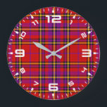 Plaid Red Tartan Swahili Geruit Patroon-54813 Grote Klok<br><div class="desc">Plaid Red Tartan Swahili Geruit Patroon-54813</div>