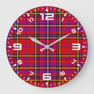Plaid Red Tartan Swahili Geruit Patroon-54813 Grote Klok