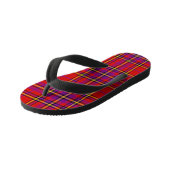 Plaid Red Tartan Swahili Geruit Patroon-54813 Kinder Teenslippers (Schuin)