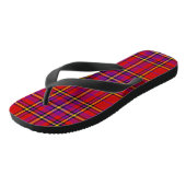 Plaid Red Tartan Swahili Geruit Patroon-54813 Teenslippers (Schuin)