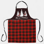Plaid Reindeer and Pine Trees Christmas Scene Schort (Voorkant)