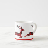 Plaid Reindeer Espresso Cup Espresso Kop (Voorkant rechts)
