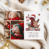 Plaid rendier 4 foto eerste kerst feestdagenkaart