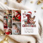 Plaid rendier 6 foto eerste kerst feestdagenkaart