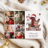 Plaid rendier 7 foto eerste kerst feestdagenkaart