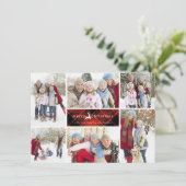 Plaid Rendier Christmas Collage Feestdagenkaart (Staand voorkant)
