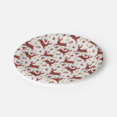 Plaid Rendier Christmas Party Papieren Borden Papieren Bordje (Gekanteld)