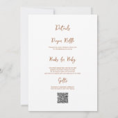 Plaid Ribbon Little Pumpkin op de weg QR-code Kaart (Achterkant)