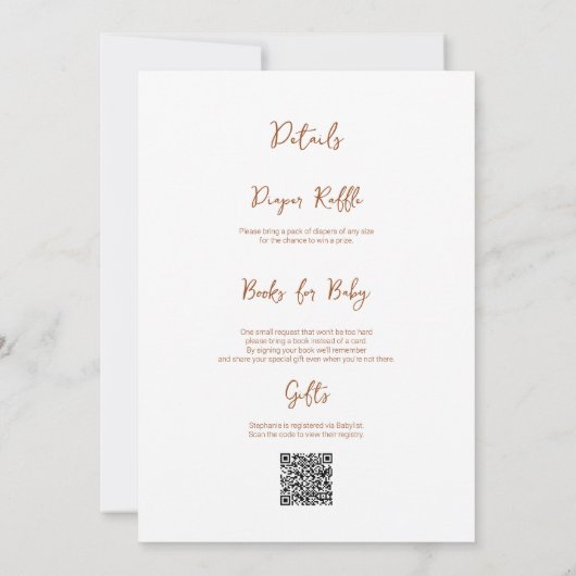 Plaid Ribbon Little Pumpkin op de weg QR-code Kaart (Achterkant)