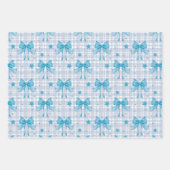 Plaid Ribbons en Sterren Inpakpapier Vel (Voorkant 3)