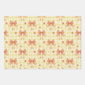 Plaid Ribbons en Sterren Inpakpapier Vel (Voorkant)