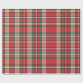 Plaid Rode Check Kerst Feestdagen Rustiek Cadeaupapier (Vlak)