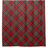 Plaid Rode en Groene Rustieke Clan Stewart Tartan Douchegordijn (Voorkant)