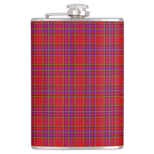 Plaid Rode Tartan Swahili geruit patroon Heupfles (Voorkant)