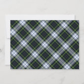 Plaid Rode Vrachtwagen Gordon Tartan Kerstfeest Kaart (Achterkant)