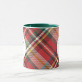 Plaid Rode Vrolijke Familie Kerstmis Rustieke Doua Mok (Midden)