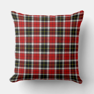 Plaid rood bruin controleert patroon-52626 kussen