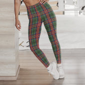Plaid Rood Groen Controleer Patroon Tartan Leggings