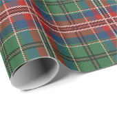 Plaid Rood Groen Elegant Rustiek Klassiek Tartan Cadeaupapier (Rol Hoek)