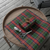 Plaid Rood Groen Elegant Rustiek Klassiek Tartan Cadeaupapier