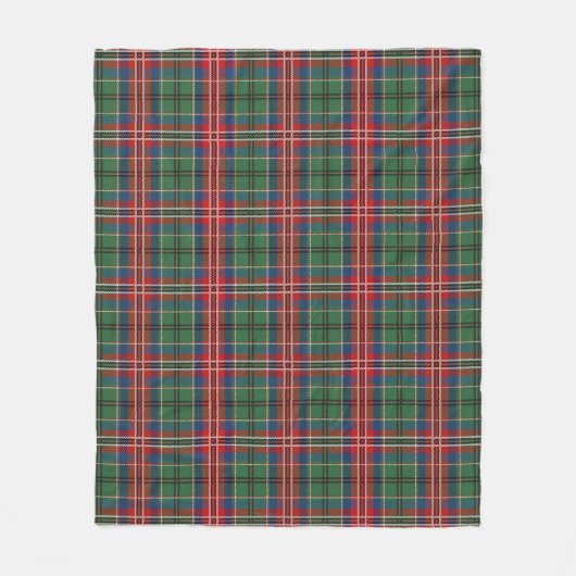 Plaid Rood Groen Elegant Rustiek Klassiek Tartan Fleece Deken (Voorkant)