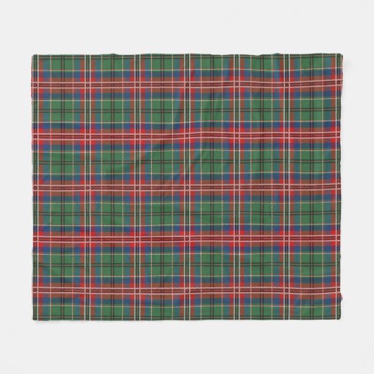 Plaid Rood Groen Elegant Rustiek Klassiek Tartan Fleece Deken (Voorkant (Horizontaal))