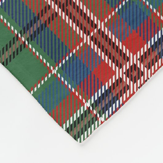 Plaid Rood Groen Elegant Rustiek Klassiek Tartan Fleece Deken (Hoek)