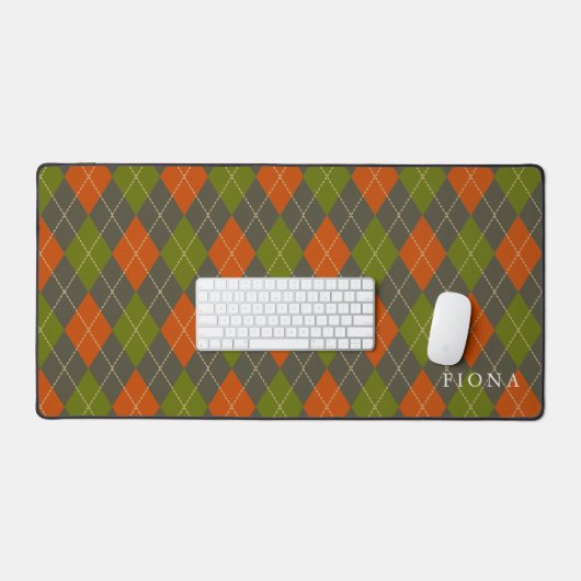 Plaid Rood Groen Gepersonaliseerd Bureaumat (Keyboard & Muis)