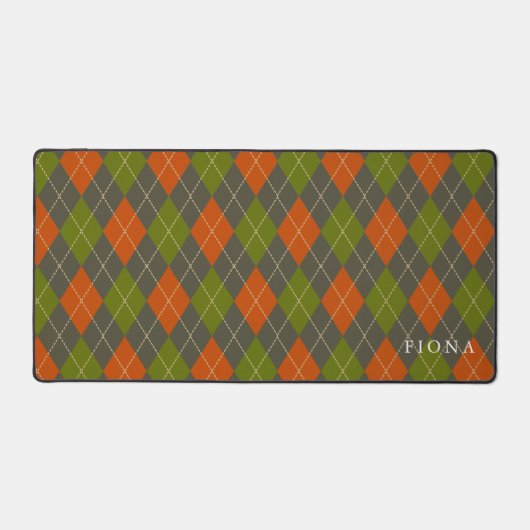 Plaid Rood Groen Gepersonaliseerd Bureaumat (Voorkant)