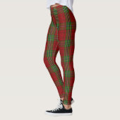 Plaid Rood Groen Kerstmis Tartan Vrouwen Leggings (Links)