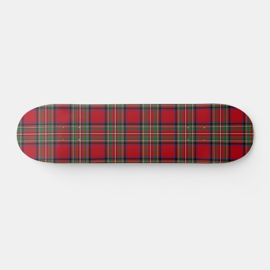 Plaid Rood Groen Rustiek Classic Stewart Tartan Persoonlijk Skateboard (Horizontaal)
