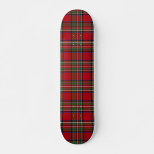 Plaid Rood Groen Rustiek Classic Stewart Tartan Persoonlijk Skateboard