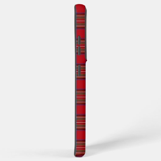 Plaid rood groen script Stewart Tartan Samsung Galaxy Hoesje (Rechterkant)