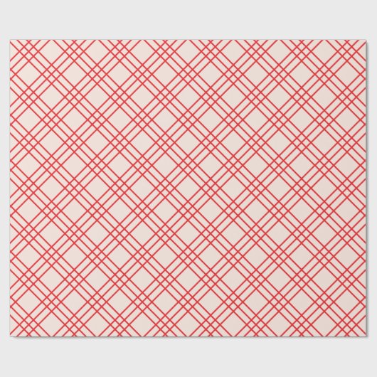 Plaid rood inpakpapier (Vlak)