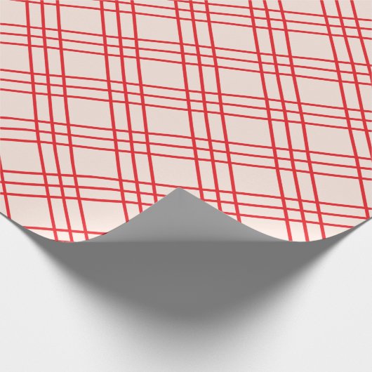 Plaid rood inpakpapier (Hoek)