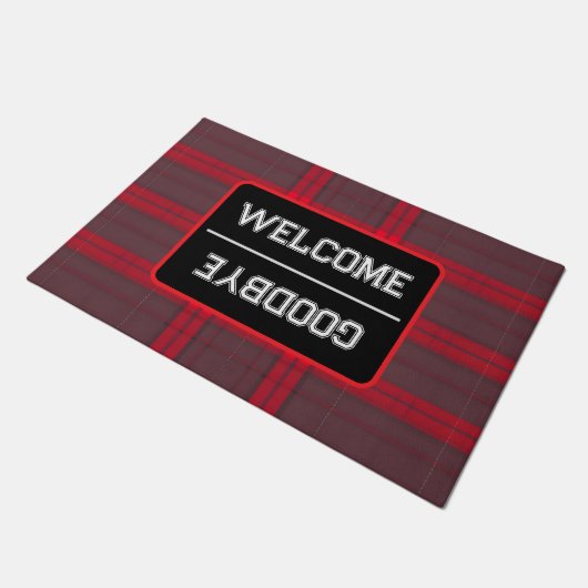 Plaid Rood Traditioneel Tartan Modern Collectie Deurmat (Schuin)