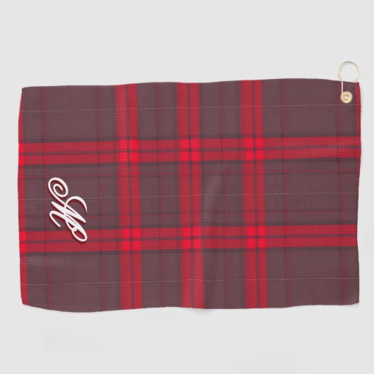 Plaid Rood Traditioneel Tartan Modern Collectie Golfhanddoek (Horizontaal)