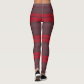 Plaid Rood Traditioneel Tartan Modern Collectie Leggings (Achterkant)