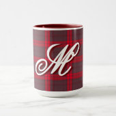 Plaid Rood Traditioneel Tartan Modern Collectie Mok (Midden)