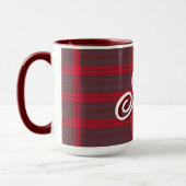 Plaid Rood Traditioneel Tartan Modern Collectie Mok (Links)