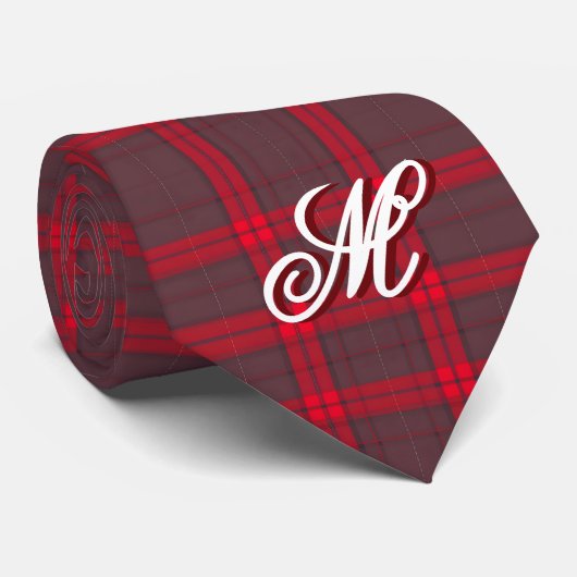 Plaid Rood Traditioneel Tartan Modern Collectie Stropdas (Opgerold)